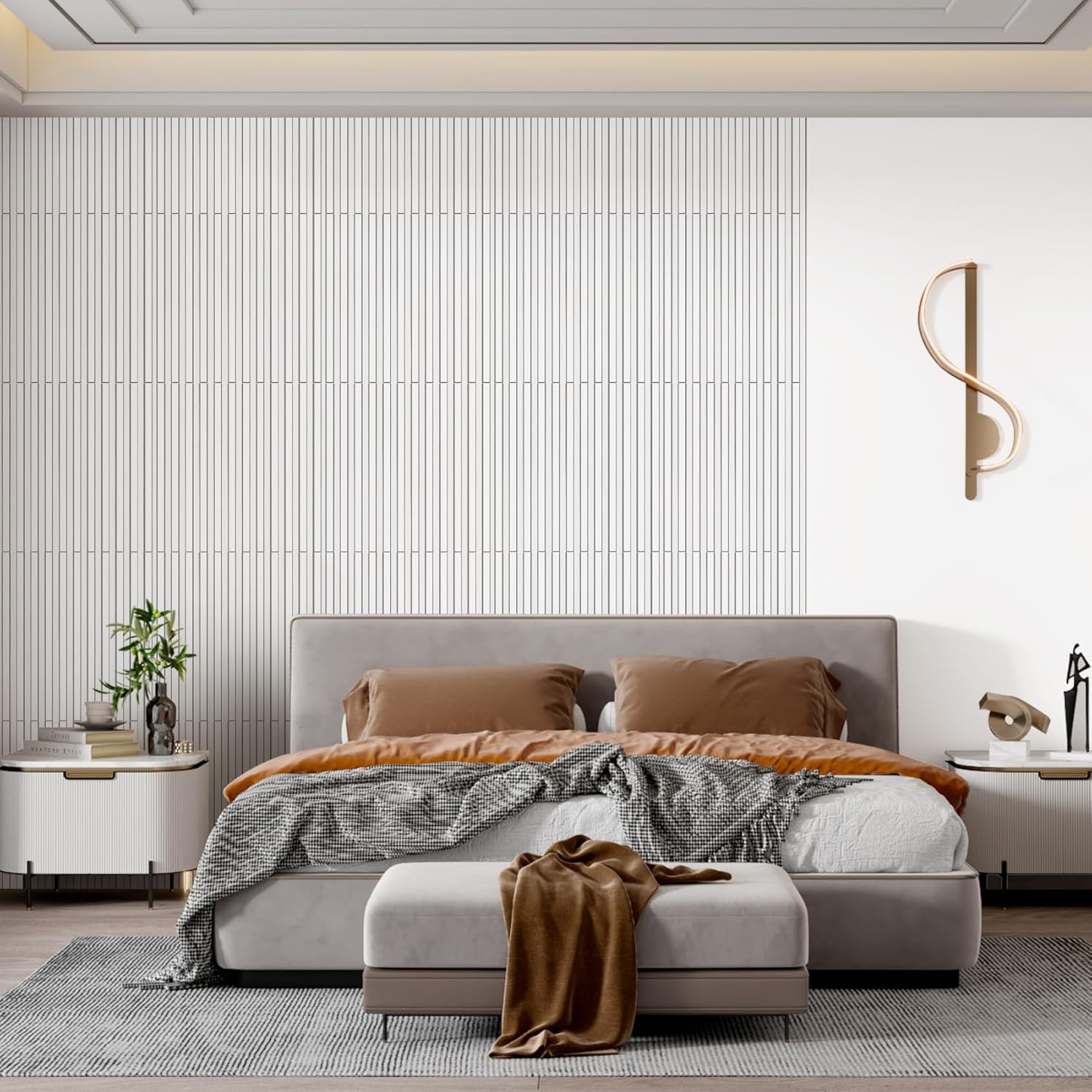 STICKGOO 12 Pcs 3D Slat Wall Panels, 19.7" x 19.7" Main String Wall Panels, Decorative PVC Wall Tiles, 3D Textured Wall Panels for Interior Wall Decor, 32 Sq.Ft - Black STICKGOO 12 Pcs 3D Slat Wall Panels, 19.7" x 19.7" Main String Wall Panels, Decorative PVC Wall Tiles, 3D Textured Wall Panels for Interior Wall Decor, 32 Sq.Ft - Black