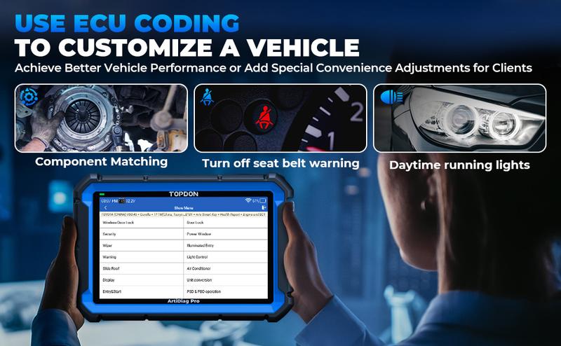 TOPDON AD Pro Car Diagnostic Tool, Bi-Directional Control, ECU/Online Coding & OE-Level Full Systems Diagnosis for 100+ Brands, 35+Maintenance Services OBD2 Scanner, 2-Year Free Update