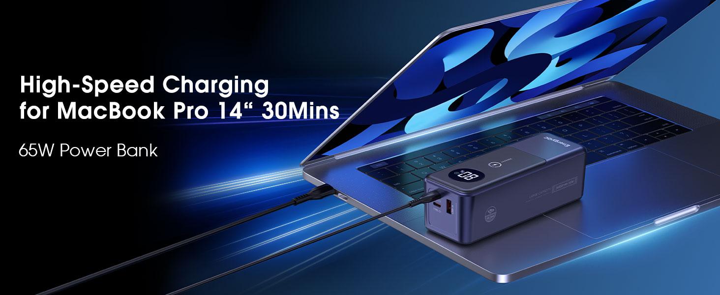 Laptop Portable Power Bank-EnergyQC 24,000mAh/27,000mAh Fast Charging Battery Pack with USB C Outputs & Inputs Compatible with iPhone 16/15/14/13 Series, Samsung, Dell, and More Laptop Portable Power Bank-EnergyQC 24,000mAh/27,000mAh Fast Charging Battery Pack with USB C Outputs & Inputs Compatible with iPhone 16/15/14/13 Series, Samsung, Dell, and More
