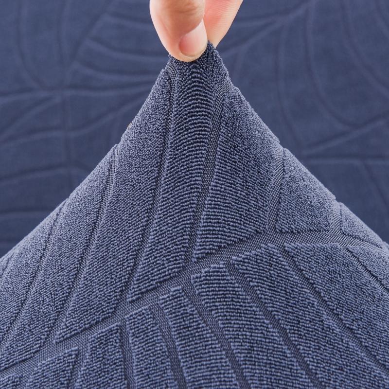 L-Shape Leaf Pattern Sofa Cover Set, Includes Backrest, Seat, Armrests, Soft Comfortable, Universal Fit, Fashion Bedroom Decor, Elastic Sofa Slipcover