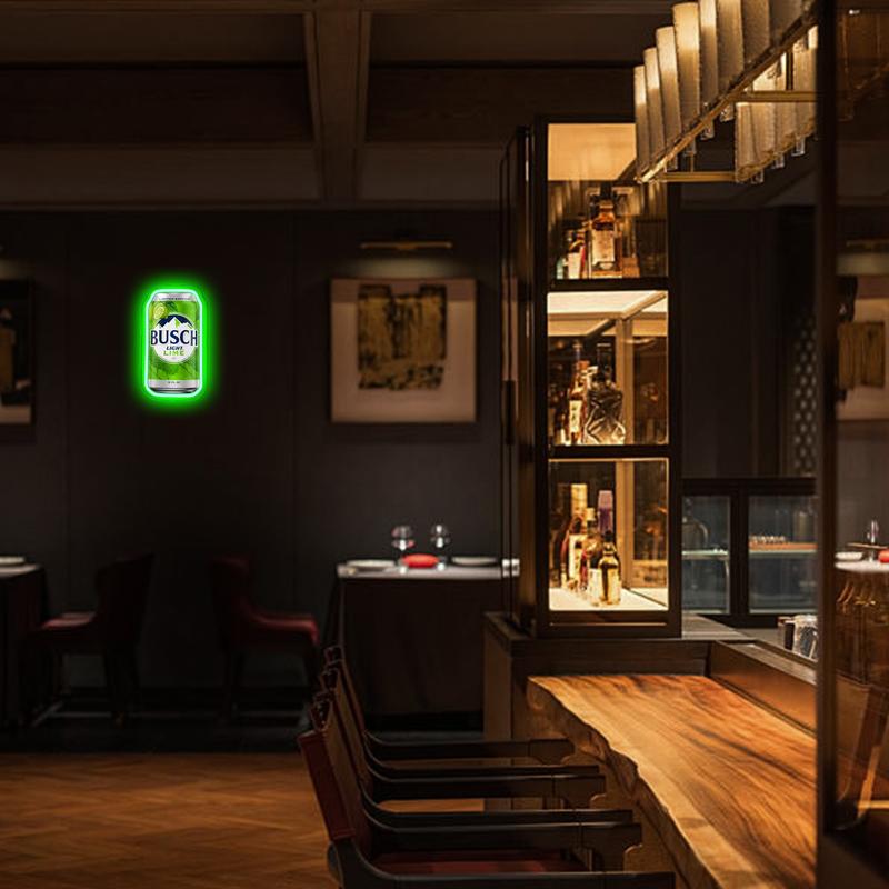 Busch Lime Beer Led Neon Sign for Wall Decor, Neon Lights for Bedroom Led Signs Suitable for Man Cave Bar Pub Restaurant Christmas Birthday Party Gift Led Art Wall