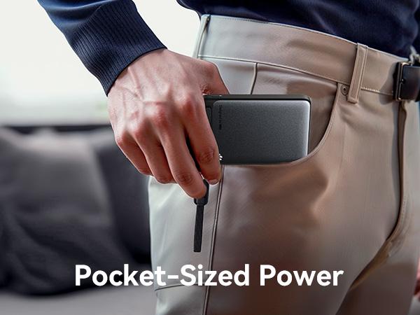 INIU MagFino 10000mAhPortable Charger, Ultra Slim Qi2 Certified 10000mAh 45W Magnetic Power Bank, super fast charge, Metal USB C in&Out Wireless Battery Pack with Foldable Stand, Phone Charger, Only for iPhone 16/15/14/13/12 Series