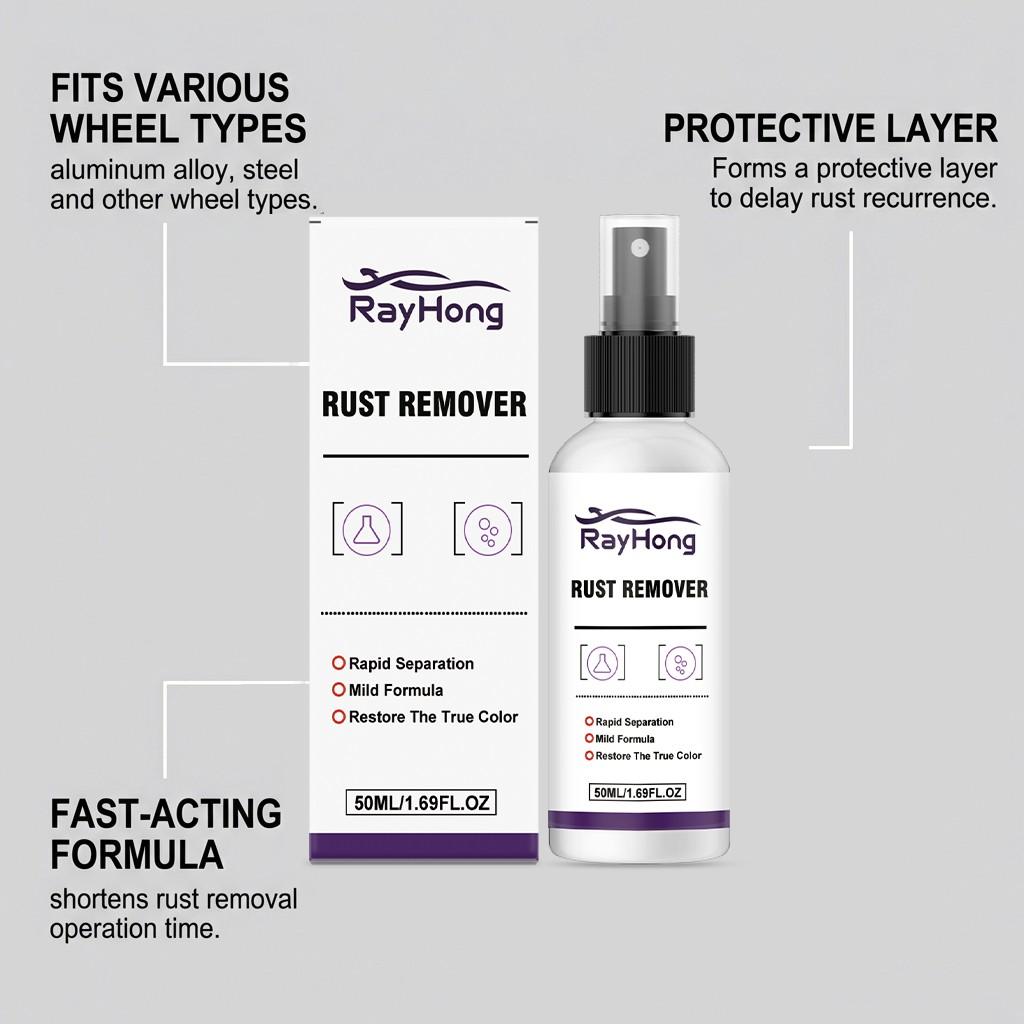 Car Wheel HUB Rust Remover, Car Wheel HUB Cleaning Freshener, Surface Iron Powder Rust Stain Cleaner, Automotive Maintenance Essential