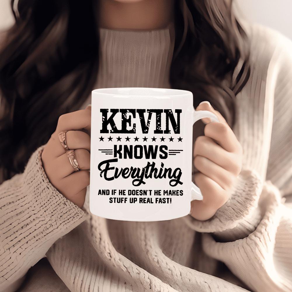 1pc Kevin-Themed Funny Ceramic Cup - Durable & Reusable Coffee/Milk Cup Suitable for Kevin Fans, Novelty Gift, Hand Wash Only, Iconic, Unisex for s & (Ceramic Cup)