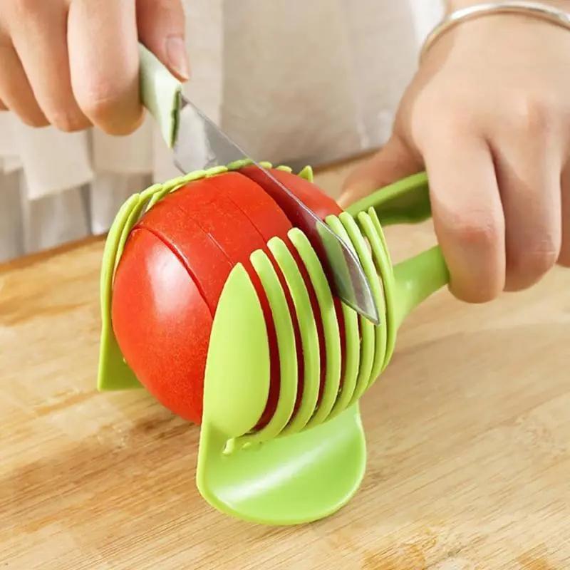🍋 Slice Citrus Fast｜Multi-Function Fruit & Tomato Slicer Clip for Kitchen Prep Utensils Veggie Slicer Fruit Vegetable Slicer Multifunctional Kitchen Slicer