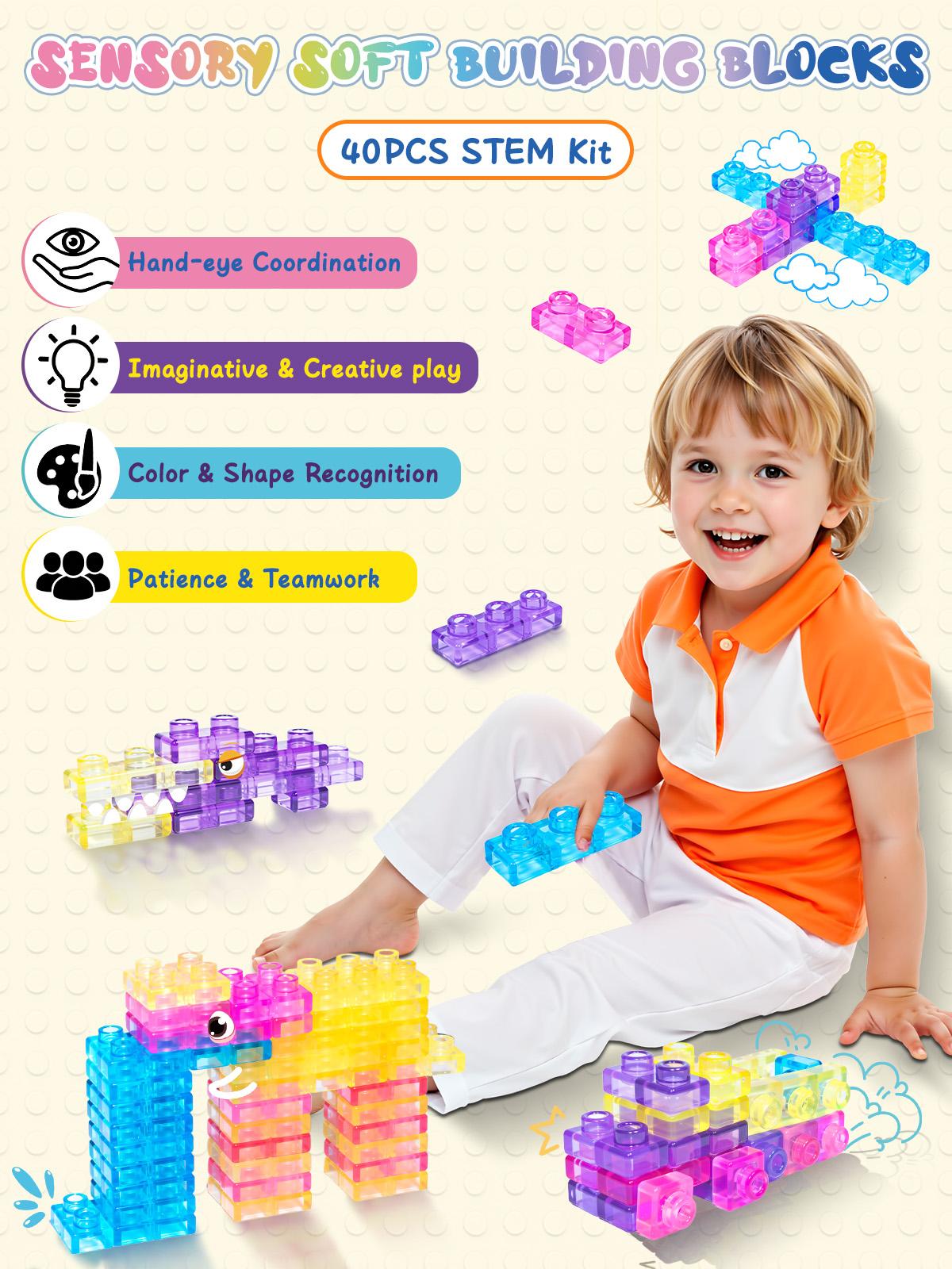 JOYSPOT Soft Jelly Building Blocks, Squishy Multi-color Stacking Building Blocks Toy Set, Non-toxic Sensory Tactile Play Toy Safe Squeezable & Stretchable Fun, Puzzle Blocks for Kids Early learning Preschool STEM Creative Construction Bath Toy Age 3+ tikt JOYSPOT Soft Jelly Building Blocks, Squishy Multi-color Stacking Building Blocks Toy Set, Non-toxic Sensory Tactile Play Toy Safe Squeezable & Stretchable Fun, Puzzle Blocks for Kids Early learning Preschool STEM Creative Construction Bath Toy Age 3+ tikt