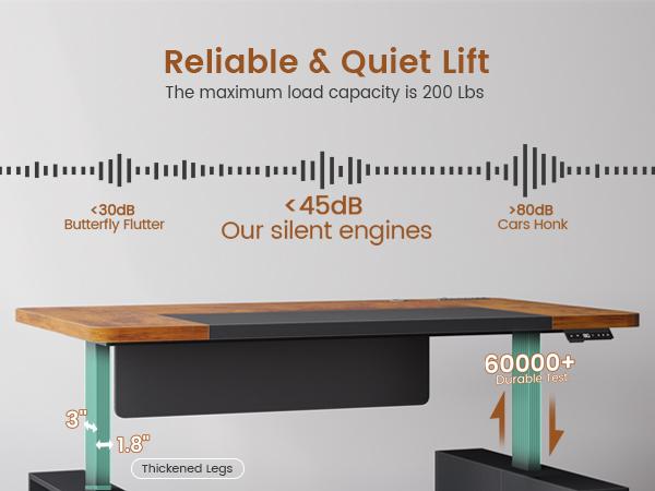 SEDETA 63 Inch Executive Standing Desk Electric Height Adjustable Computer Office Desk with Storage Shelves Power Outlets Privacy Panel