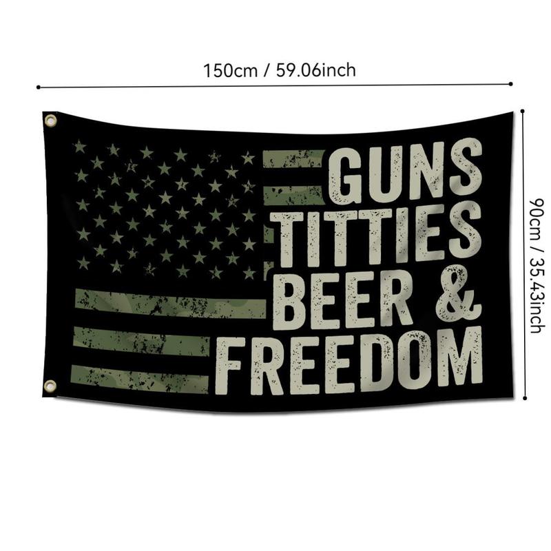 American Flag Garden Banner Without Pole, Patriotic Home Decor, Versatile Creative Yard Decoration, Makeup Table Accessories, Men's Gift Idea