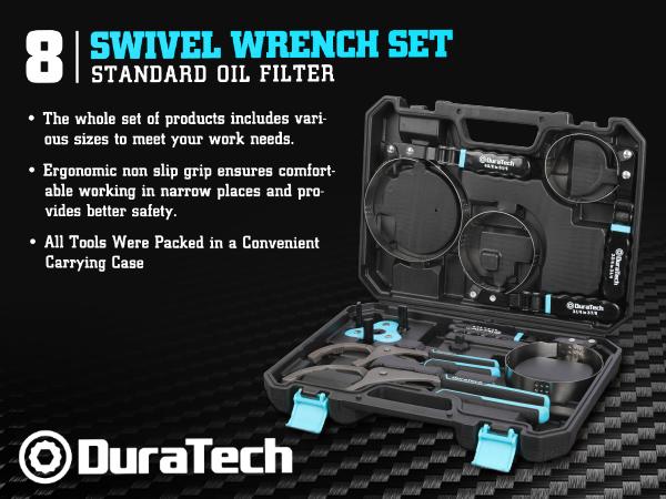 #JumpstartSale DURATECH Anti-Slip Small Swivel Oil Filter Wrench, Oil Filter Removal Tool Fits Filters, Perfect for Car Repair Tools