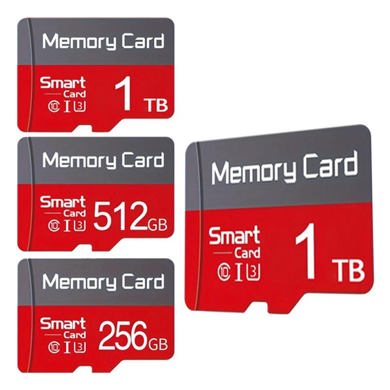 Micro TF Storage Card with Adapter, Micro SD Card, Flash Card Compatible with Smart TV Box, Bluetooth-Compatible Headphones Audio, Tablet Storage and Dash Cam Video Support