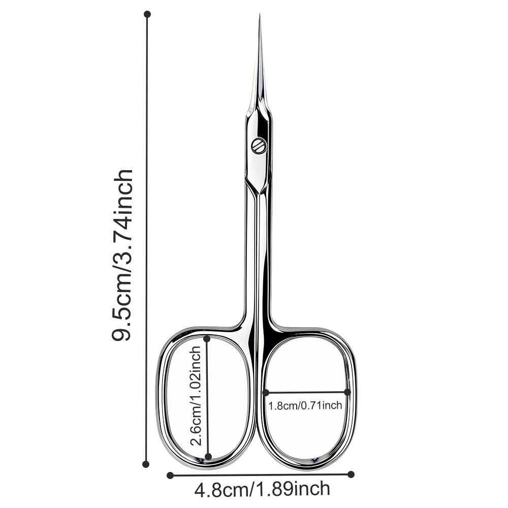 Nail Dead Skin Clipper, Stainless Steel Curved Blade, Multi-Functional Small Scissors for Eyebrows and Lashes, Beauty Tool