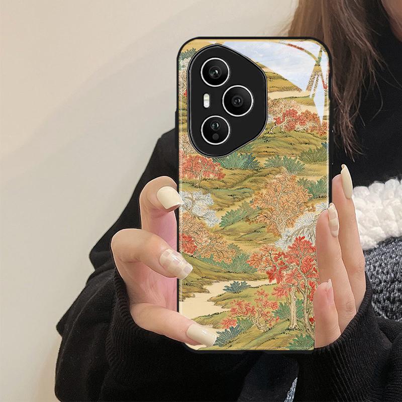 Chinese Traditional Landscape Case For Honor 400 Pro 400 Lite 5G Flexible Acrylic Glossy Phone Case