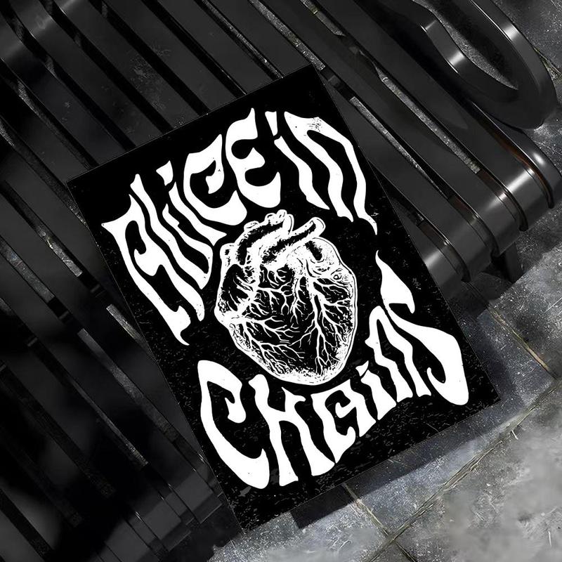 Fashion A-A-liceS in C-C-hainsS Poster HD Sticky Waterproof Wall Art High Quality Print Aesthetic Home Living Bedroom Bathroom hallway Decor Trendy Room Decoration Easy-To-Apply Gift Durable