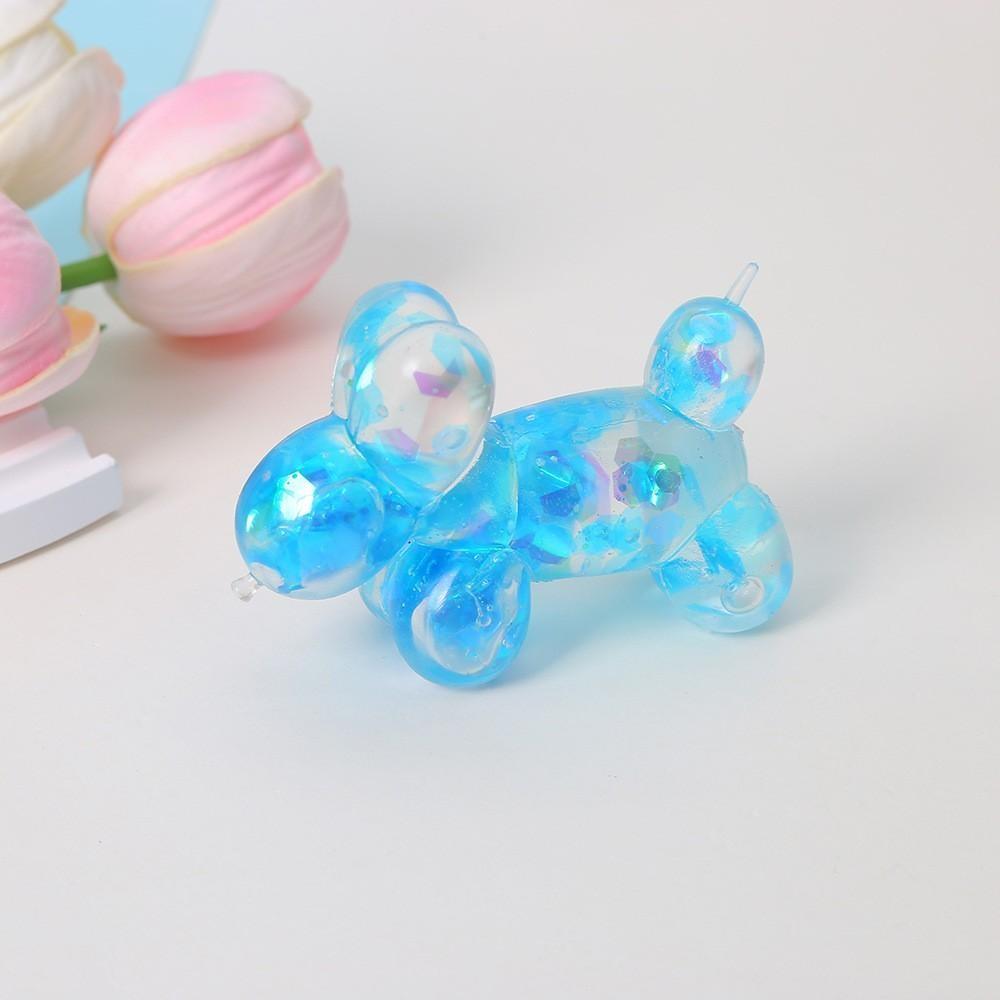 Glitter Balloon Dog Stress Relief Toy, Tpr Soft Gel, Slow Rebound, Perfect for Relaxation, Fun and Engaging Sensory Play