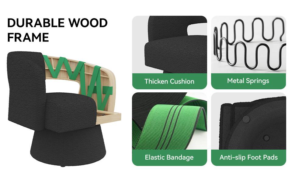 Swivel Barrel Accent Chair,Oversized Teddy Upholstered Round Swivel Chair,Modern Luxury 360 Degree Living Room Vanity Chair for Bedroom Office,Black Swivel Barrel Accent Chair,Oversized Teddy Upholstered Round Swivel Chair,Modern Luxury 360 Degree Living Room Vanity Chair for Bedroom Office,Black