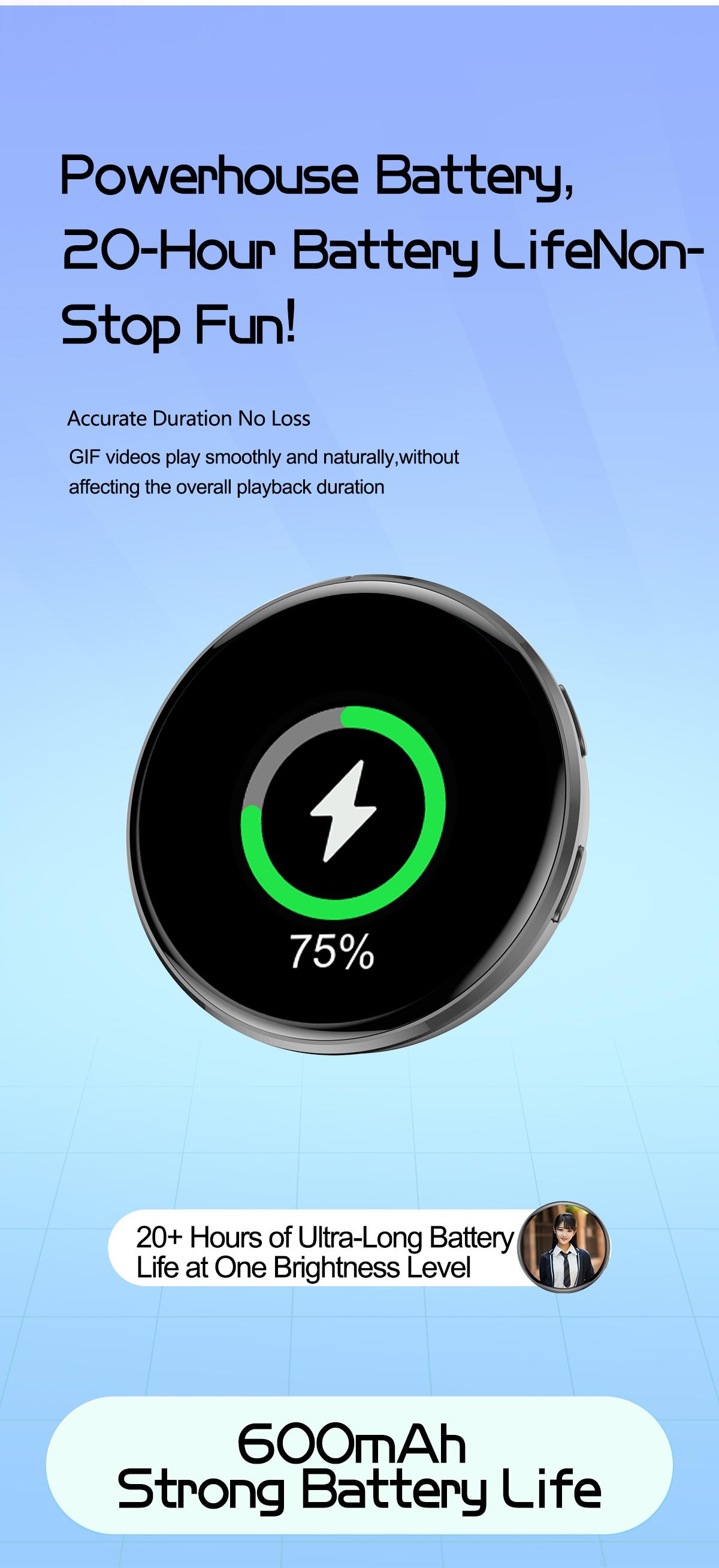 Electronic beep, mini screen projection, anime-themed accessories, 2D anime-style food beep electronic badges, authentic Bluetooth smart electronic photo album.