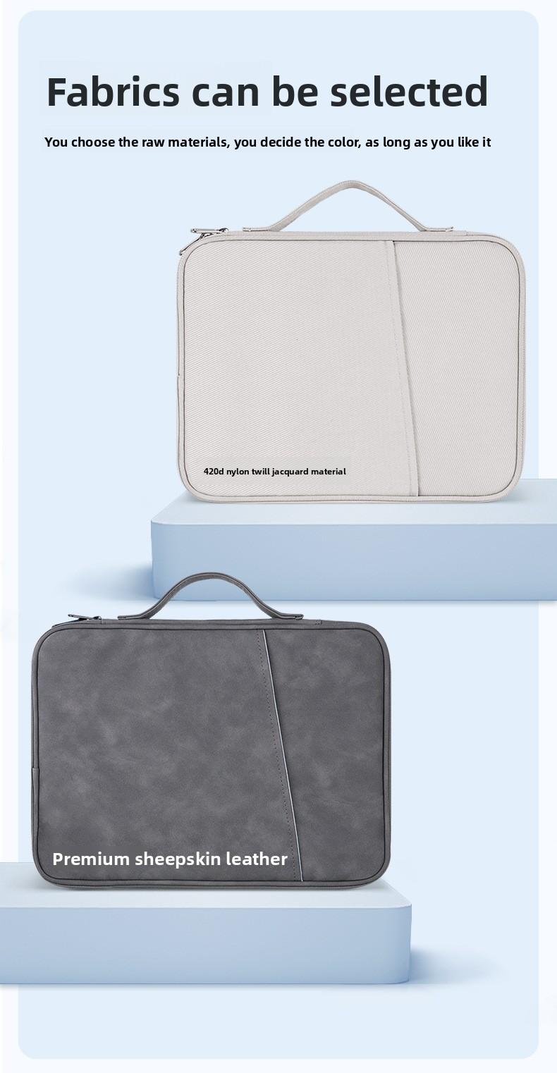 Multi-Size Laptop Sleeve Bag for 11" iPad Pro/Air, 13/14 Inch MacBook, Surface Pro/Tablet, Huawei 10.5", Lenovo Laptop, Shockproof Protective Carrying Case with Handle & Organizer Pockets, Water-Resistant Laptop Briefcase