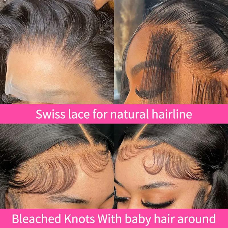 Bling Hair Clearance 13x4 13x6 Transparent Lace Front Wig Human Hair 13X6 HD Lace Frontal Wigs Human Hair Pre Plucked with Baby Hair 180% Density Wigs Human Hair