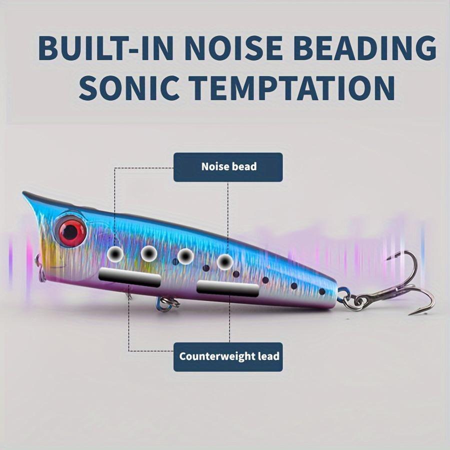 1pc Water Spray Wave Crawling Bait Surface Long Throw Floating Water Wave Bait Night Light Noise Hooked Mouth Bass Fake Bait