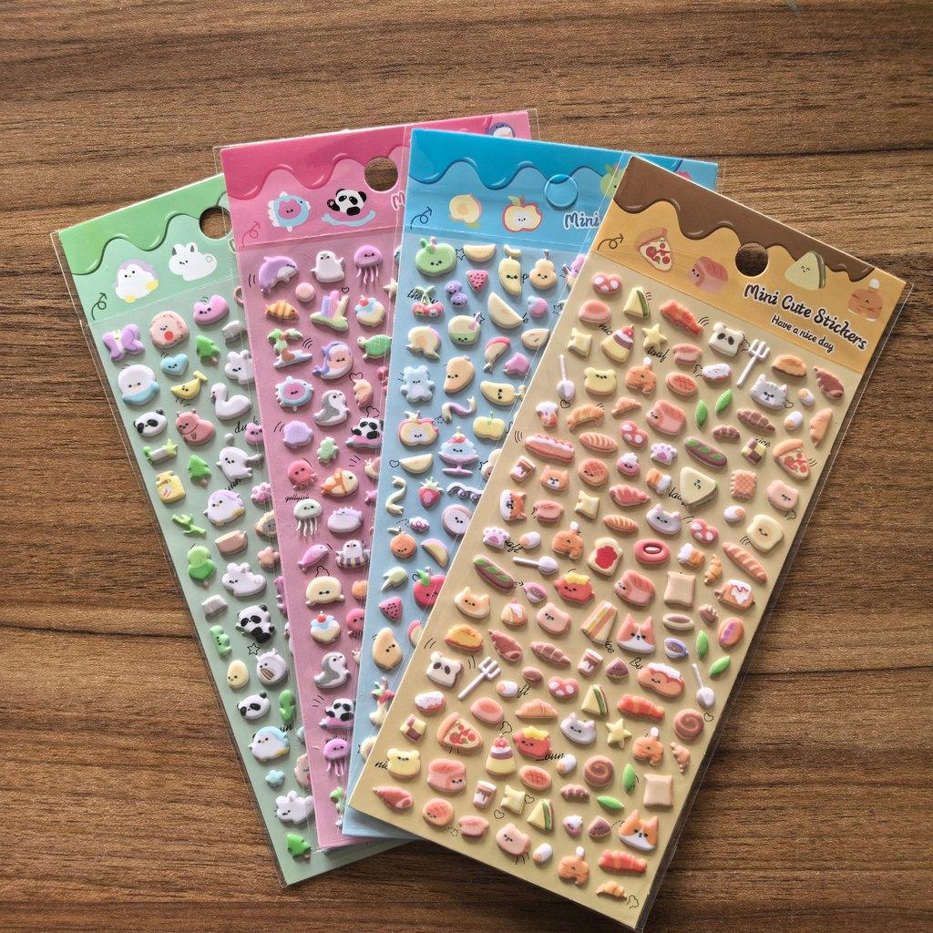 4-Pack Tiny Cute Mixed Element Funny Stickers - Vibrant Decor Embellishments for Water Bottles, Stationery & Daily Gadgets, DIY Sticker, Diary Sticker, Sticker Sheets, Sticker Packs