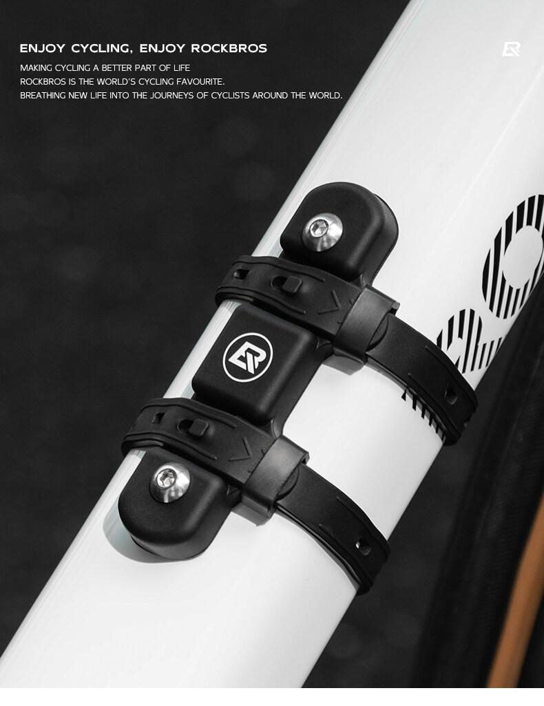 ROCKBROS Bike Bottle Holder Converter Adjustable Silica gel Shockproof Non-Slip Water Bottle Cage Adapter MTB/Road Bike Bottle Cage Handlebar Mount