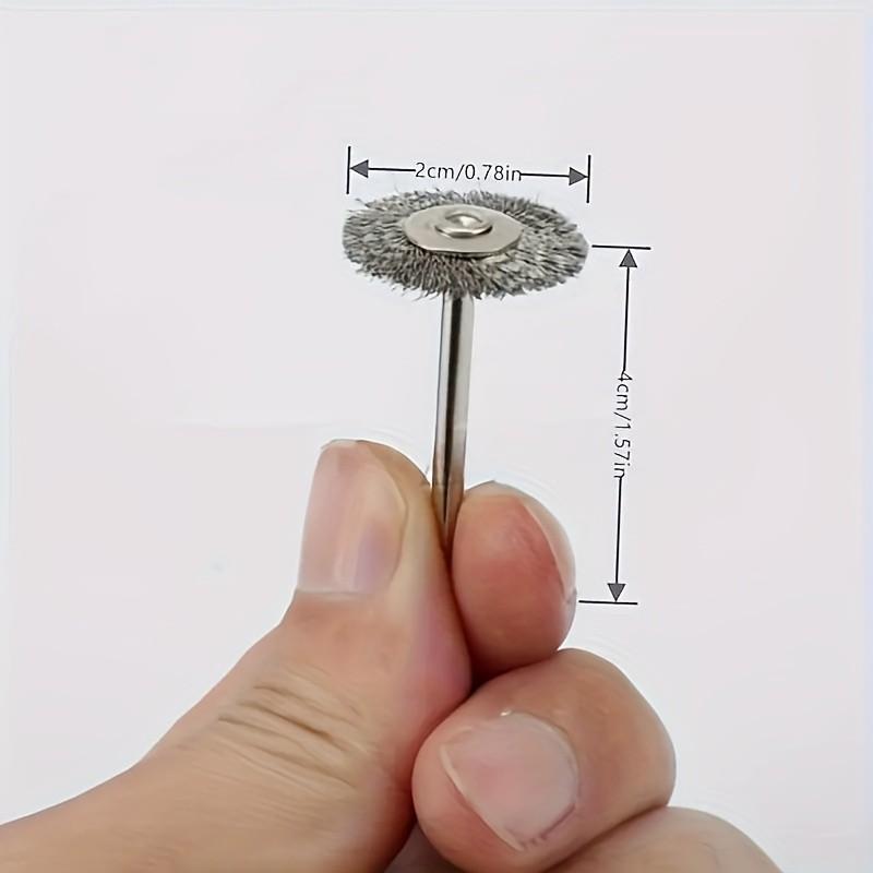 5 Piece Rotary Tool Wire Brush Set, 3mm Handle Drill Bits, Non-Electric Polishing Wheel Drills, Metal Surface Polishing Attachments