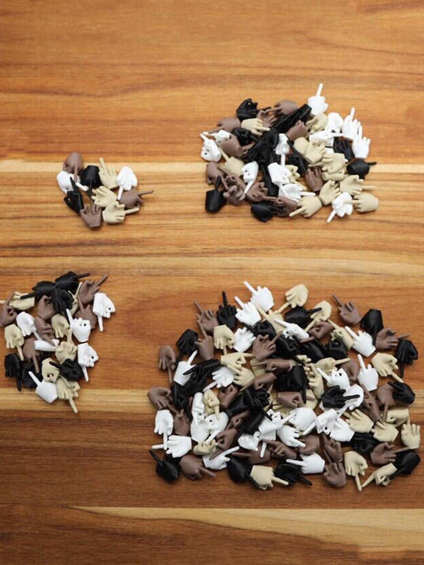 10pcs/20pcs 3D Printed Mini Middle Finger, Fun Plastic ”F-U" Gesture, Mixed Color Matching, Novel Prank Funny Gift, Can Be Used For Bachelor Party Gifts, Holiday Gifts, Prank Gifts For Boyfriends