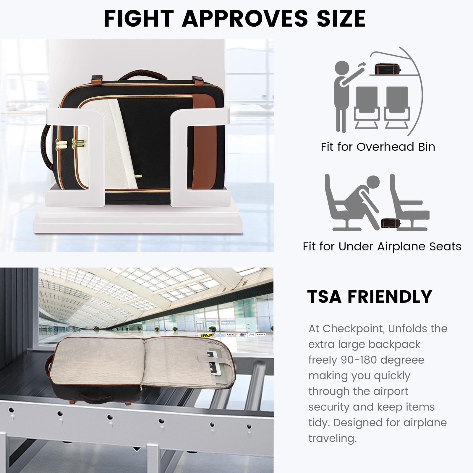 LOVEVOOK  Valentine's Day TSA-Friendly Carry-On Travel Backpack with Laptop Compartment, Spring Glow Up Airline Approved Travel Bag for Camping,Outing,Weekend Trips