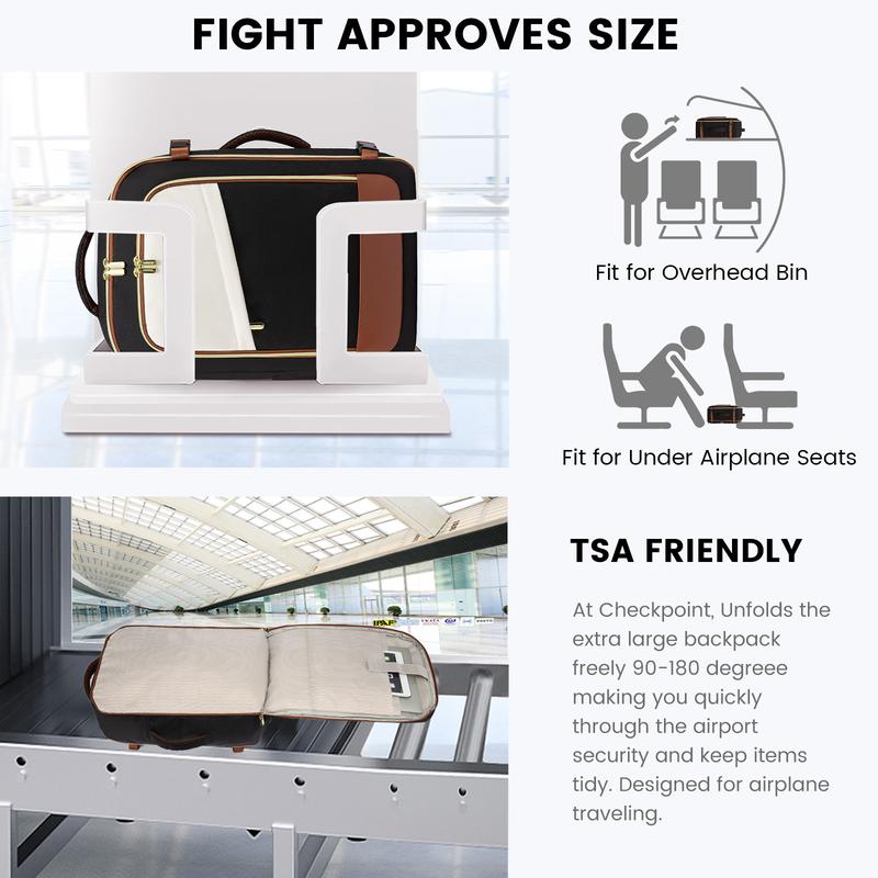 LOVEVOOK  Valentine's Day TSA-Friendly Carry-On Travel Backpack with Laptop Compartment, Spring Glow Up Airline Approved Travel Bag for Camping,Outing,Weekend Trips