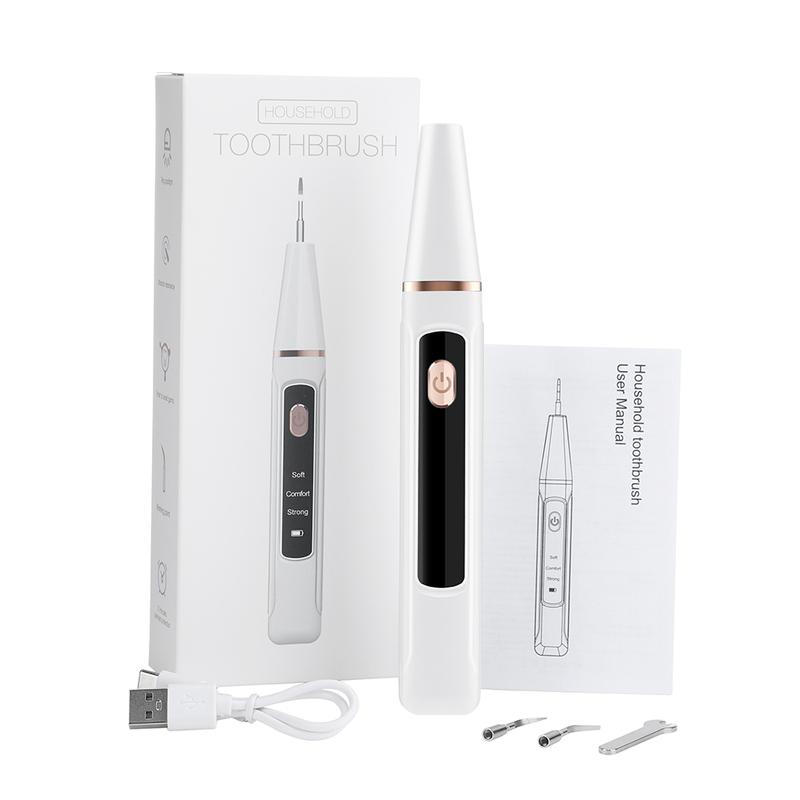 Electric Tooth Cleaner with Light, Dental Cleaner, Teeth Scaler 3 Modes Adjustable, Includes 2 Cleaning Heads, Home Teeth Care Tool for Adults