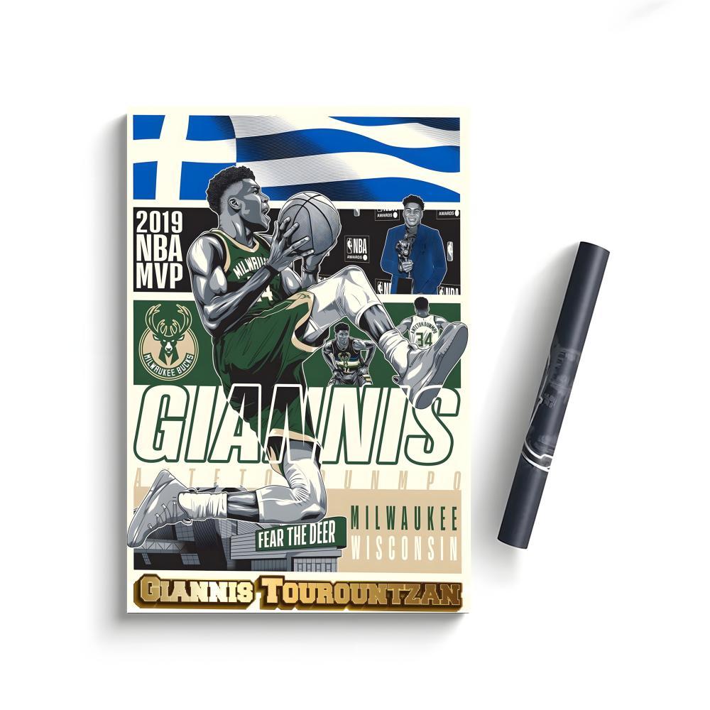 Giannis Antetokounmpo Poster Bedroom Home Decor Art Poster Perfect Gift for Family and Friends