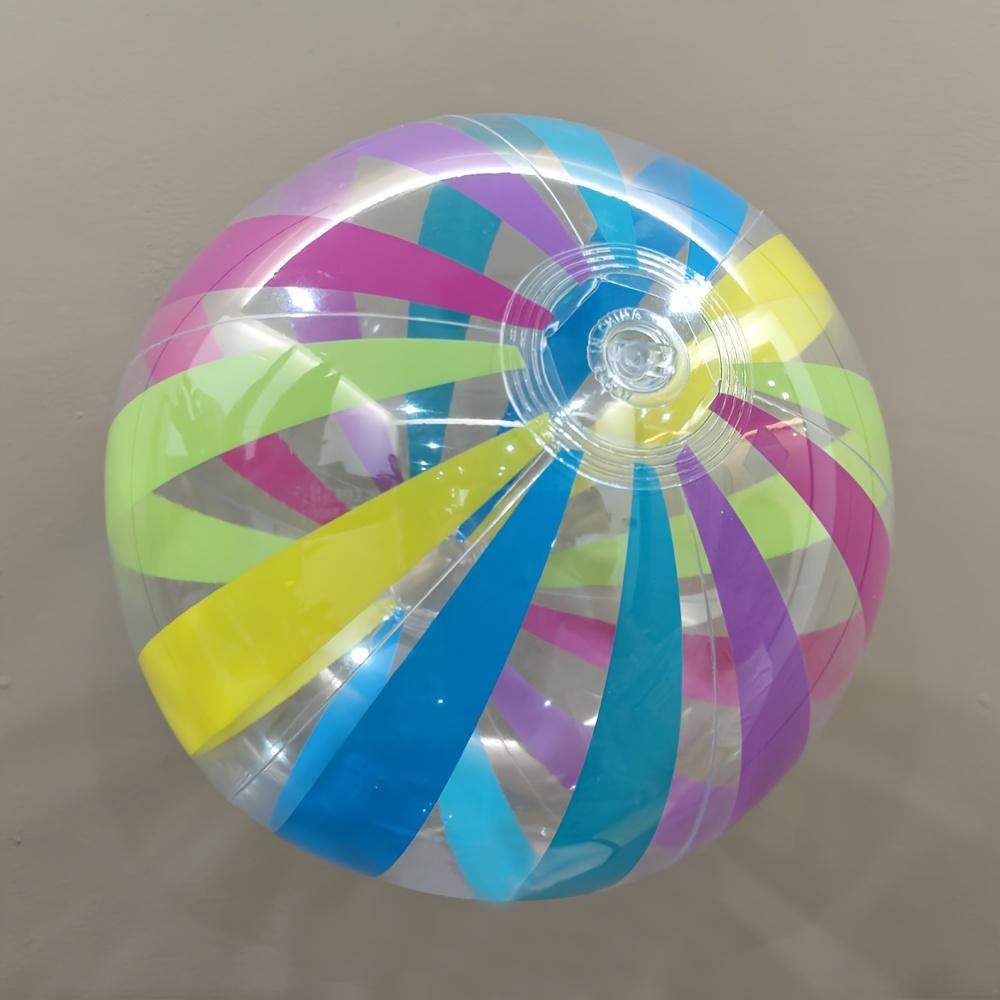2 packs of colorful striped beach balls, inflatable PVC balls for pool parties and gatherings.
