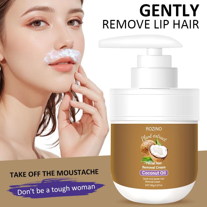 ROZINO Plant Extract Facial Hair Removal Cream with Coconut Oil for Effective Hair Removal