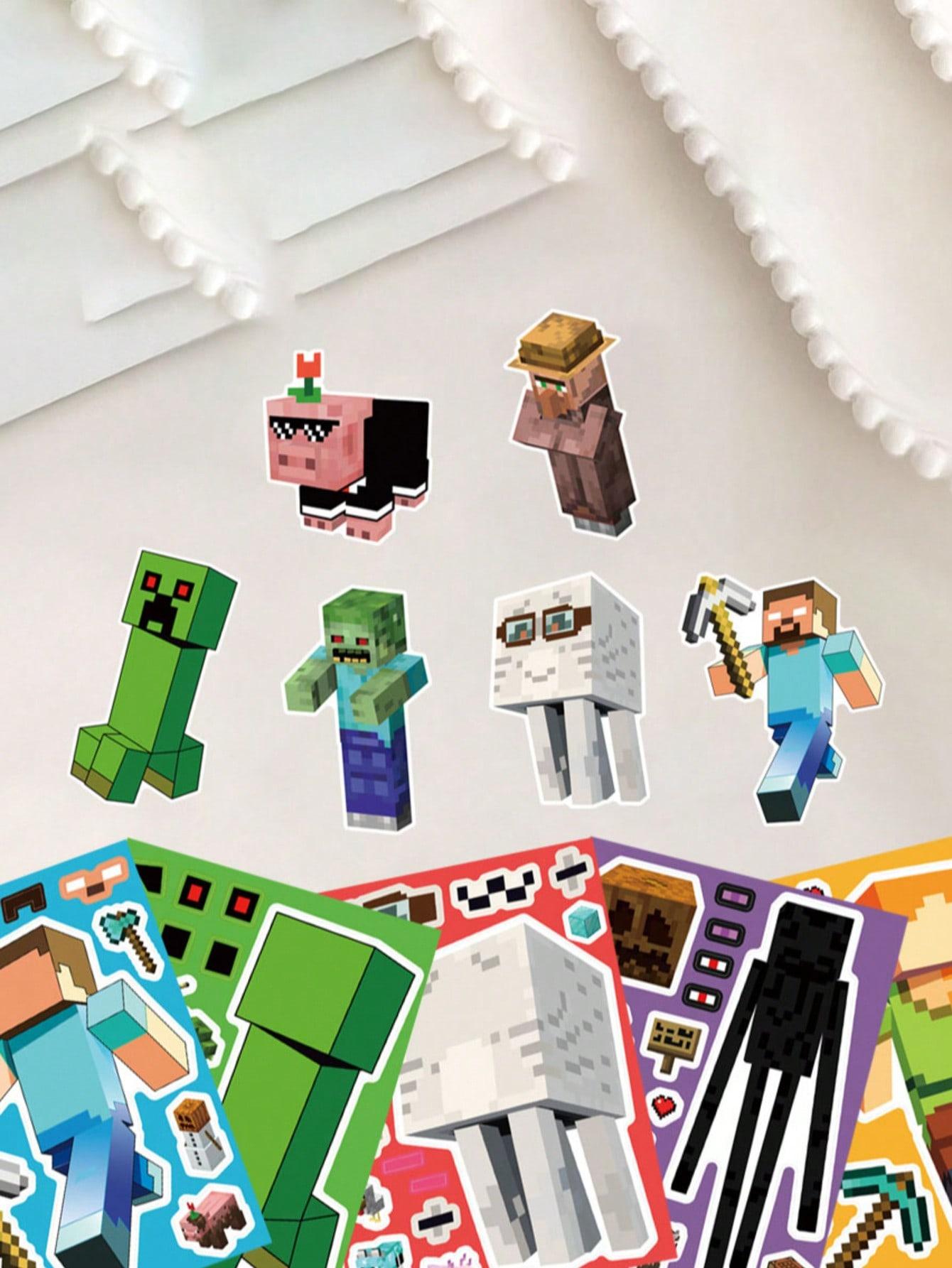 Pixel War Theme DIY Sticker Set, Notebook, Water Cup, Luggage, Phone Case, Creative Face Change Stickers, Perfect Gift for Friends