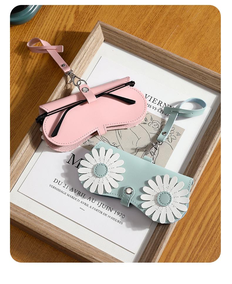 Cute glasses clip ins fashion sunglasses bag portable sunglasses case protective cover unisex bag accessory
