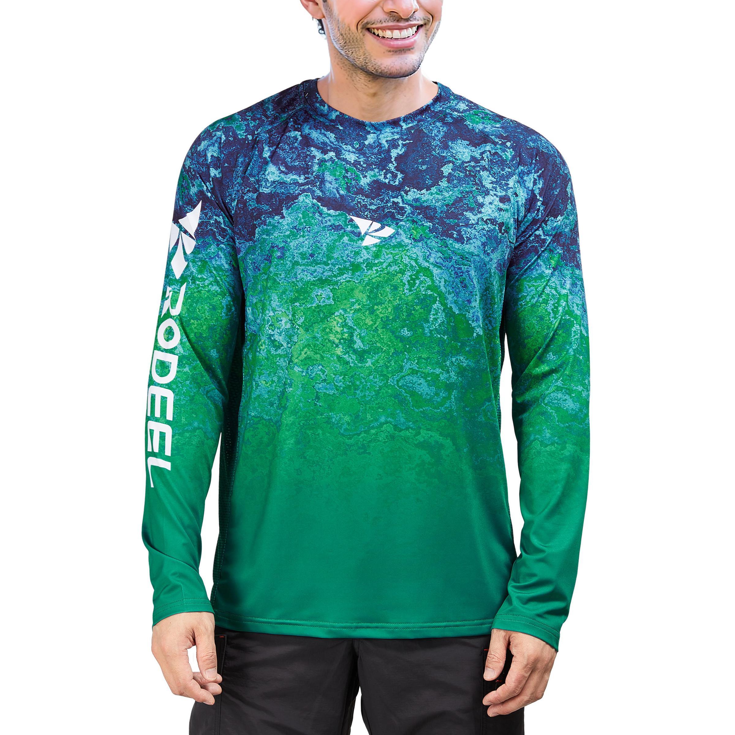 【RODEEL】905 Long Sleeve Shirts Men UPF 50+ Sun UV Protection Lightweight Quick Dry Moisture Wicking Breathable Cooling Athletic Activewear for Outdoor Sports Gym Workout Hiking Camping Running Biking Boating Construction Landscaping, Holiday Gift