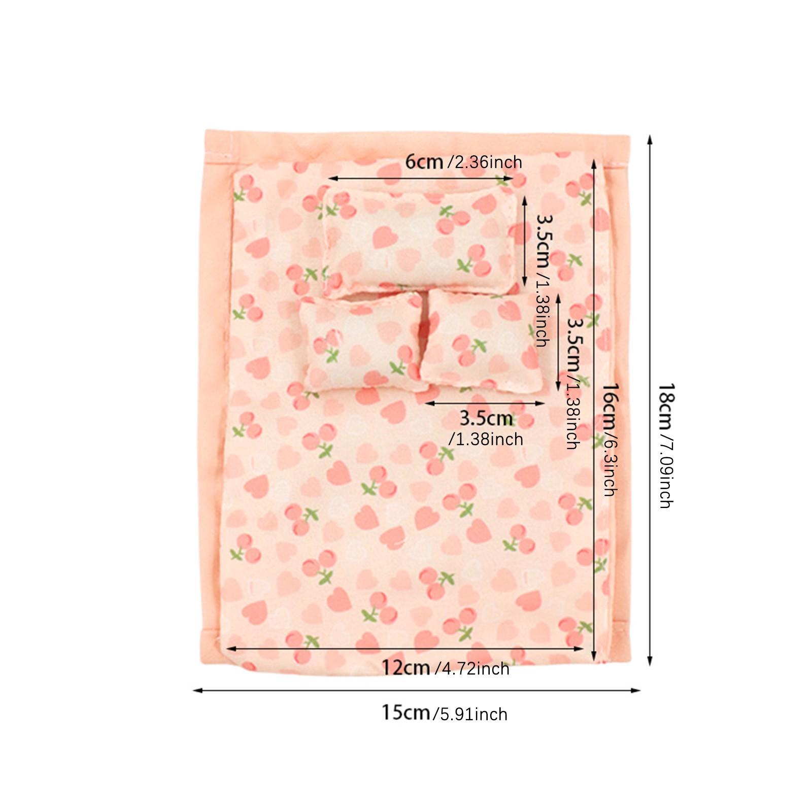 Labu Bedding Set, First & Second Generation Blind Box Pullbubu Sitting Party Doll Clothes Accessories Handmade Bedding Sheet Quilt Pillow