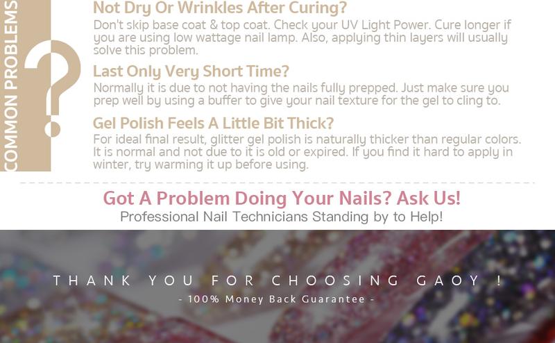 GAOY Chrome Platinum Glitter Gel Nail Polish Set of 6 Colors Including Sparkly Shiny Black Silver Pink Gel Polish Kit U V LED Soak Off Nail Polish Home DIY Christmas Gift Idea Manicure Nail Salon Varnish