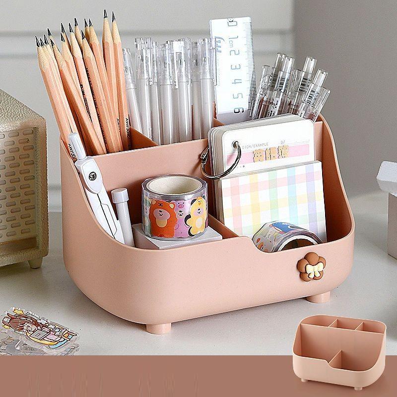 Large Capacity Storage Box Office Desk Organizer Multi-Functional Cosmetic Holder Student Pen Holder, Essential Desktop Organization Solution