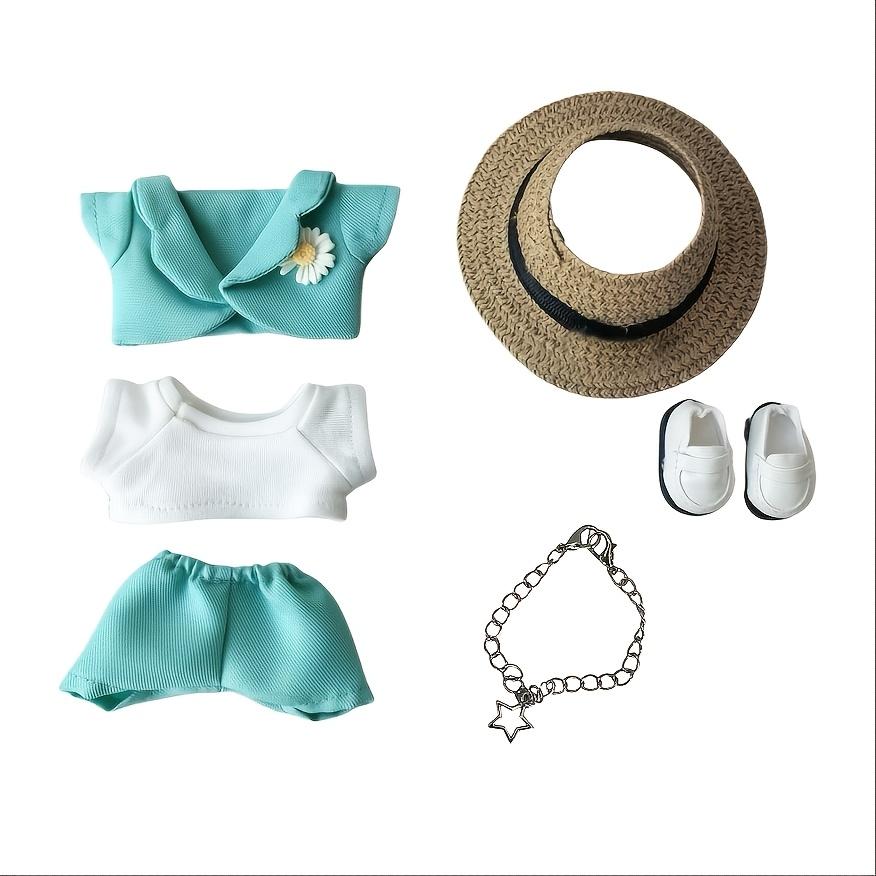 Perfectly matched 17cm Labubu doll accessories, glasses, shoes, necklaces, bags, hats, clothes, interchangeable, suitable for home décor and doll display, secret hut, cute Rabu cloth clothing,Perfect for Labubu Generations 1-3