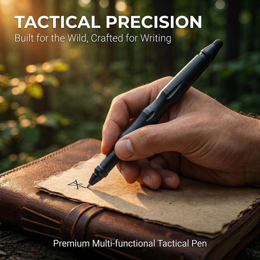 Tungsten steel window breaker multifunctional tactical pen with touch screen head signature self-defense pen outdoor combination tool