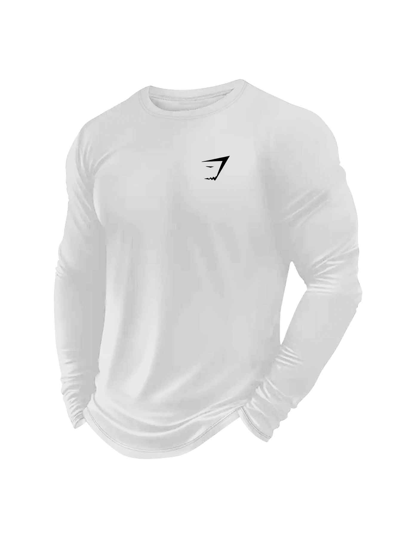 Men's Long Sleeve Athletic Workout Shirt, Breathable Quick-Dry Gym Top for Training & Daily Wear, Activewear Fitness, Athletic Style Activewear