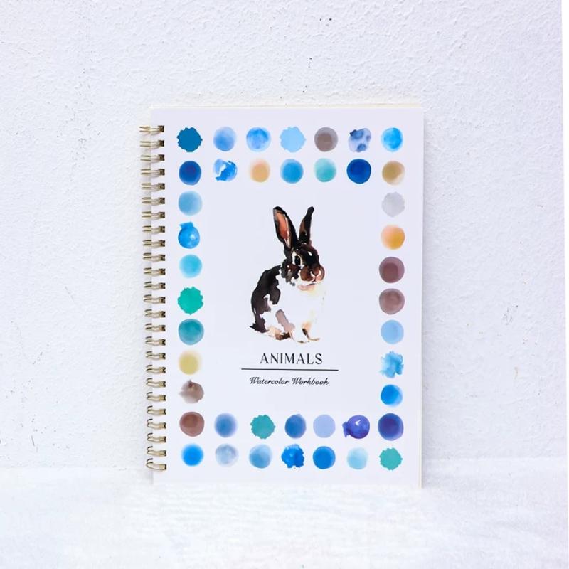 Beautiful Cartoon Watercolor Painting Book, Sketch Paper for Coloring, Water Coloring Books, Easy to Use, Ideal for Art Enthusiasts, Perfect Gift (no Brushes Included)
