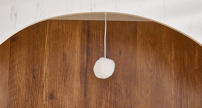 HOOBRO Cat Tree with Litter Box Enclosure, 58.7"H Hidden Cat Litter Enclosure Furniture, All-in-One Modern Cat Tree with Food Bowl, Sisal Scratching Post, and Dangling Ball, White and Walnut