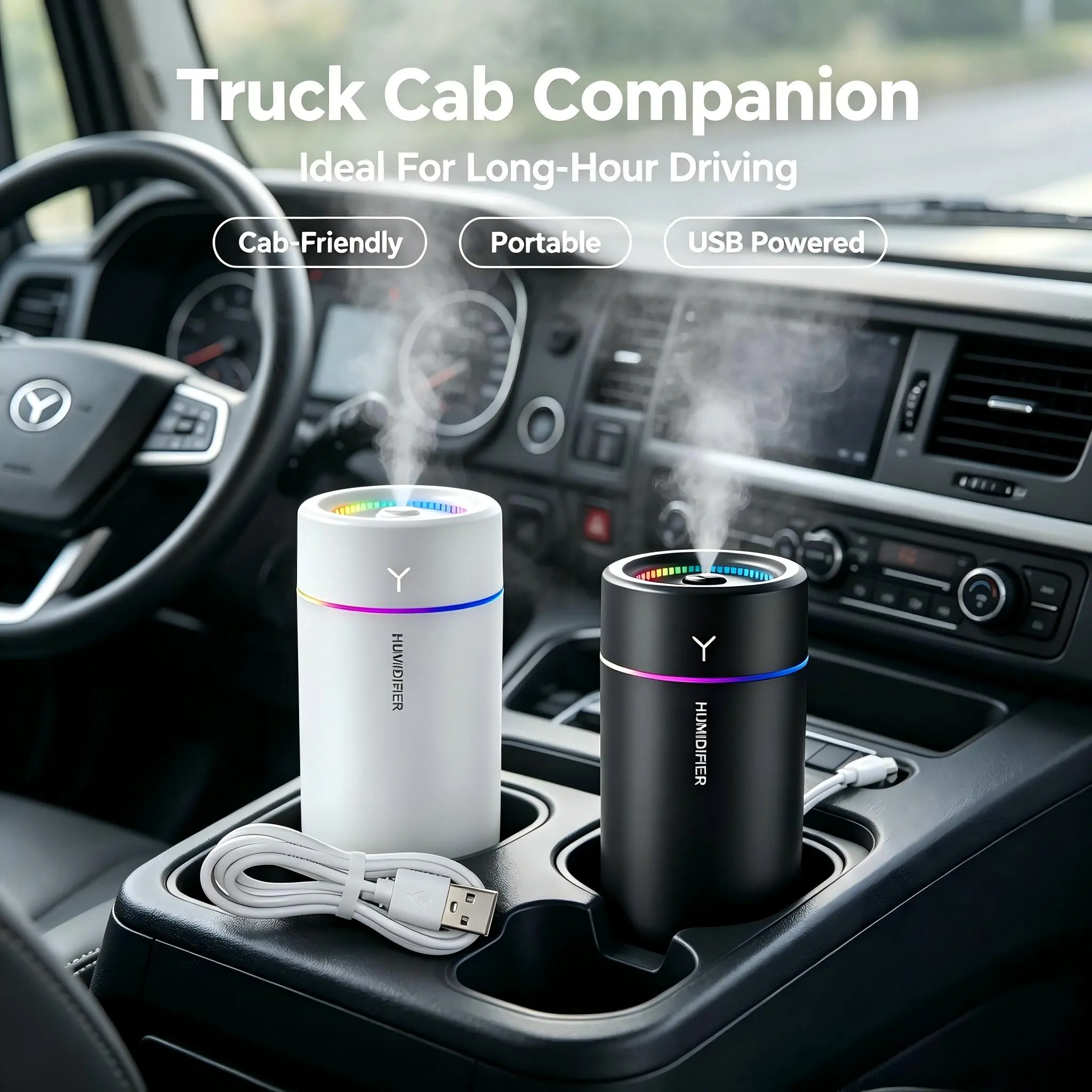 Universal Humidifier for Skin and Air Dryness, USB Powered Scent Diffuser, Customizable Perfume/oil, Home Office Car Use