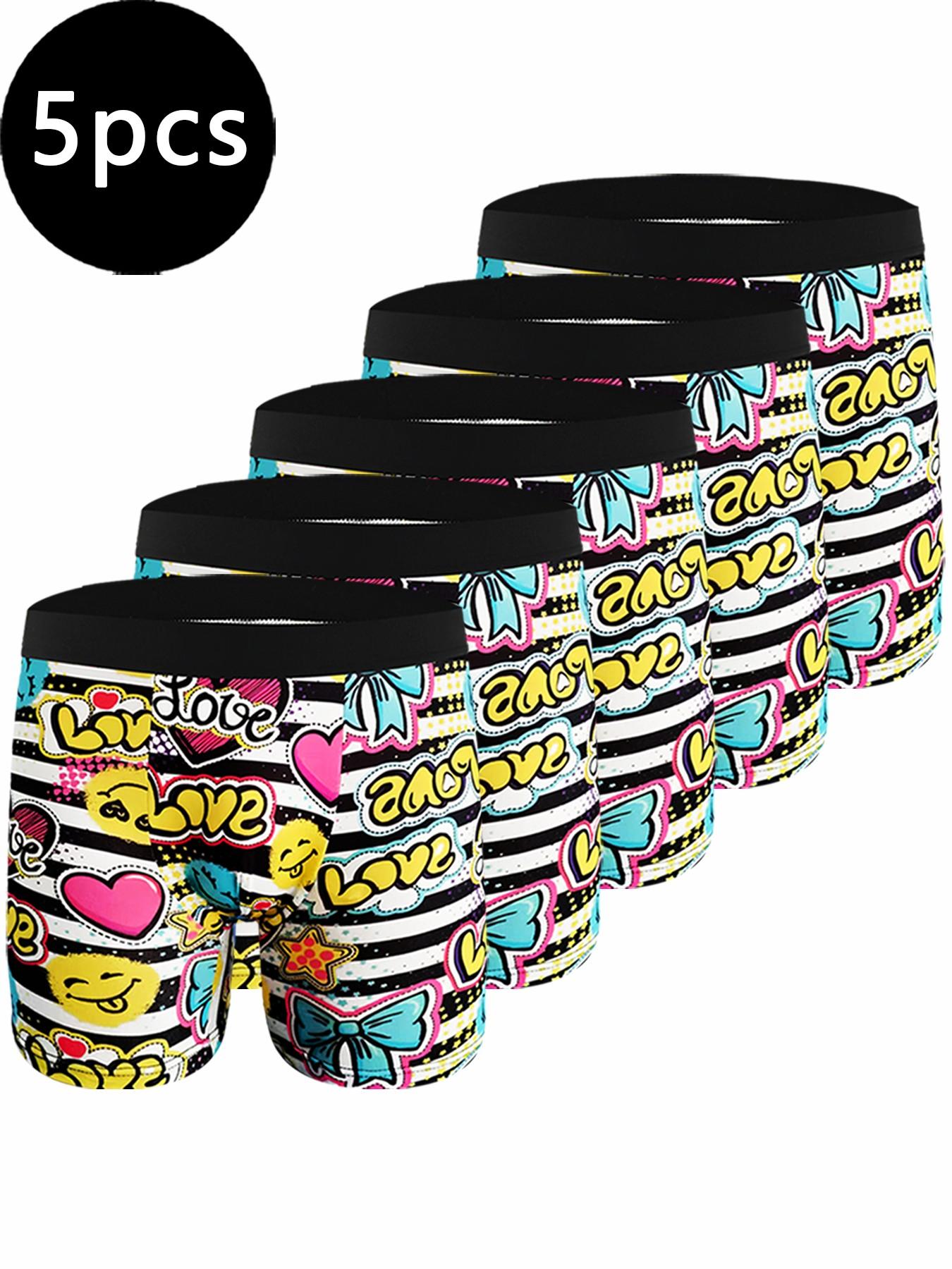 Men's trendy graffiti boxer briefs, soft and highly elastic, combining both comfort and stylish appearance