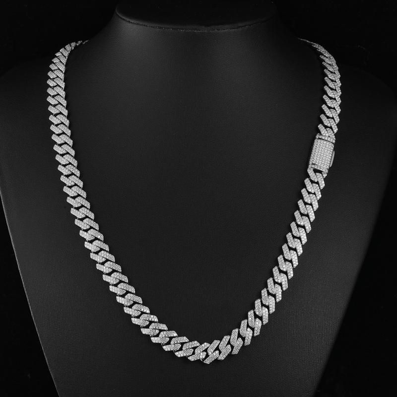 【#N90】UCCIYO 10mm 18K Gold-Plated Cuban Chain with Lab-Grown Moissanite S925 Sterling Silver Synthetic Moissanite Necklace for Women Men Hip Hop Jewelry Gift