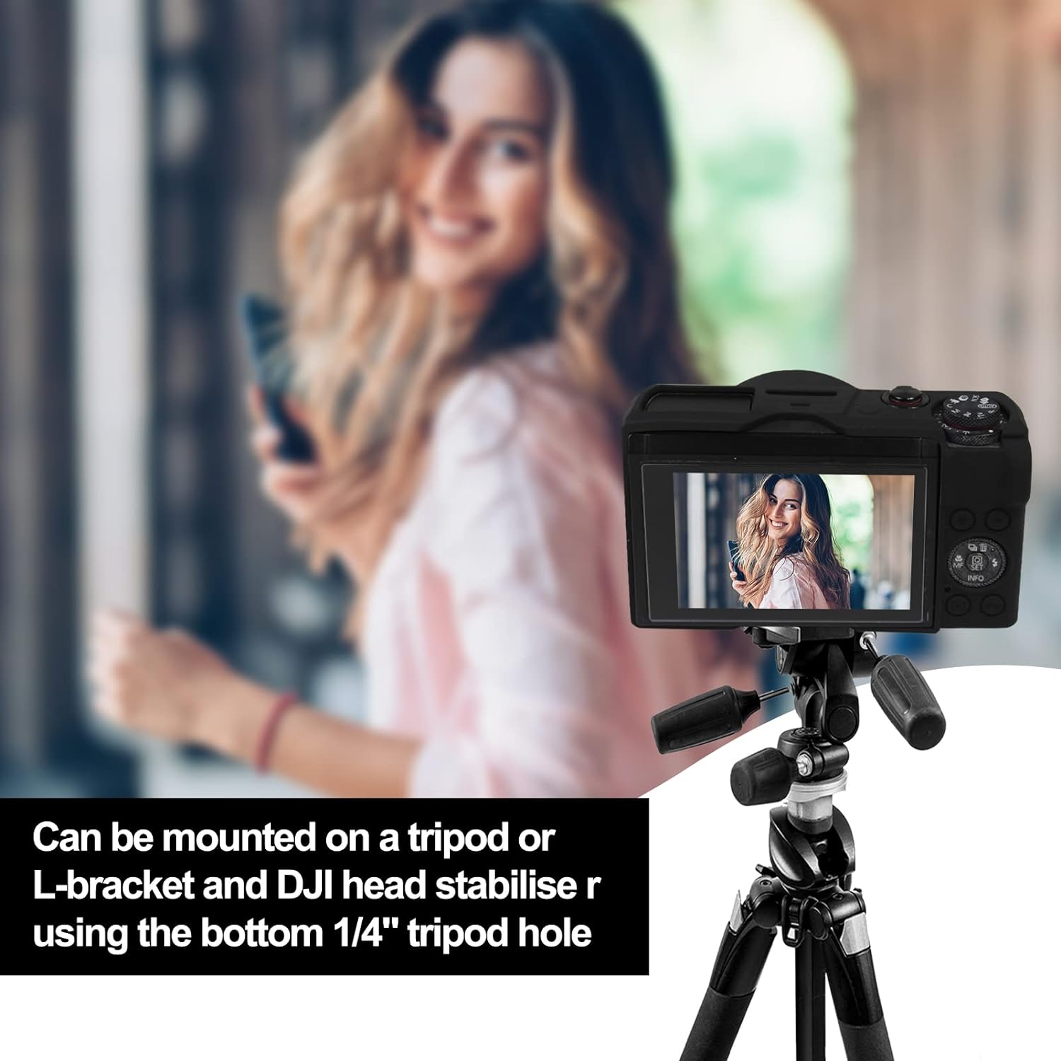 Silicone Camera Case with Removable Lens Cover, Soft Silicone Protective Cover, Camera Accessories, Camera Protector Compatible with Canon G7 X Mark III