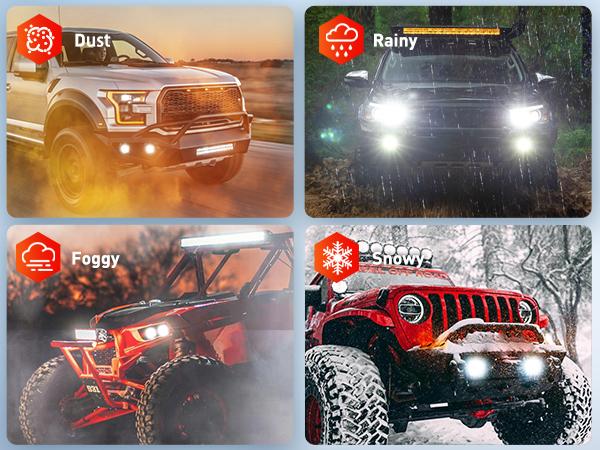 Nilight Flush Mount LED Light Pods 2PCS 5 Inch 36W Upgraded Spot Flood Combo Beam Round Driving Light Fog light LED Work Light Backup Light Bumper lights for Offroad 4x4 Truck SUV Car Accessories Autos dealsforyoudays Vehicle