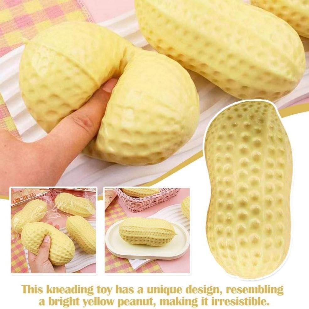 Peanut Squishies Soft Squeeze Dough Squishy for Anxiety Relief & Focus – Sensory Decompression Toy for Kids & Adults – Fun Desk Toy & Party Favors